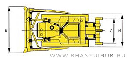 Размеры бульдозера Shantui SD13