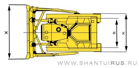 Размеры бульдозера Shantui SD13S