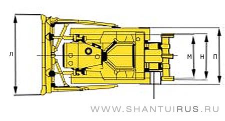 Размеры бульдозера Shantui SD16