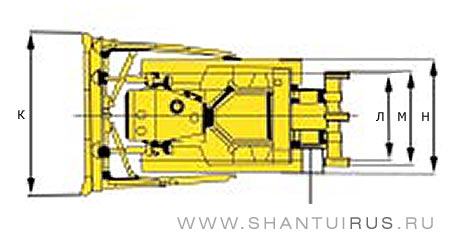 Размеры бульдозера Shantui SD16T