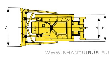 Размеры бульдозера Shantui SD22