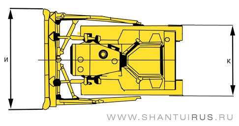 Размеры бульдозера Shantui SD22D