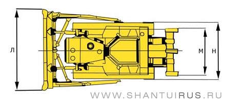Размеры бульдозера Shantui SD22E