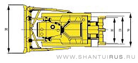 Размеры бульдозера Shantui SD23